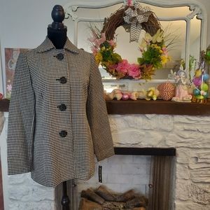 Briggs New York Houndstooth Jacket Size 6